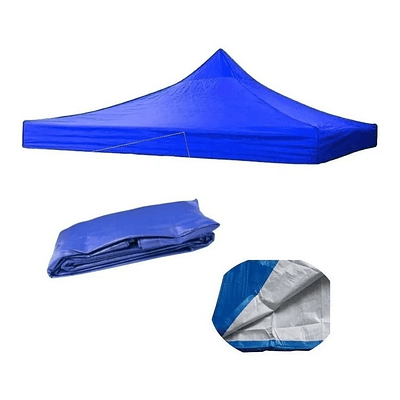 LONA, CARPA REPUESTO DE TOLDO 3x3 IMPERMEABLE FILTRO UV AZUL