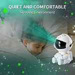 LAMPARA PROYECTOR DE GALAXIA ASTRONAUTA SENTADITO CON CONTROL