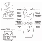 LAMPARA PROYECTOR DE GALAXIA ASTRONAUTA SENTADITO CON CONTROL