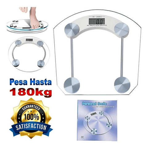 PESA BALANZA CORPORAL DIGITAL DE VIDRIO TEMPLADO