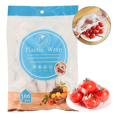 PAQUETE 100 BOLSAS ELASTICADAS PARA CUBRIR PLATOS Y ALIMENTOS 