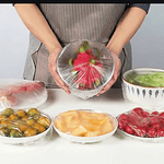 PAQUETE 100 BOLSAS ELASTICADAS PARA CUBRIR PLATOS Y ALIMENTOS 