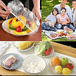 PAQUETE 100 BOLSAS ELASTICADAS PARA CUBRIR PLATOS Y ALIMENTOS 