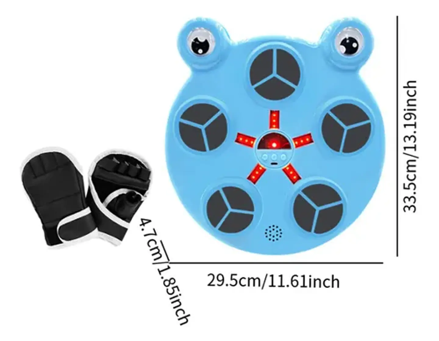 MAQUINA BOXEO MUSICAL 5 GOLPES NIÑOS KAWAI + GUANTES 3