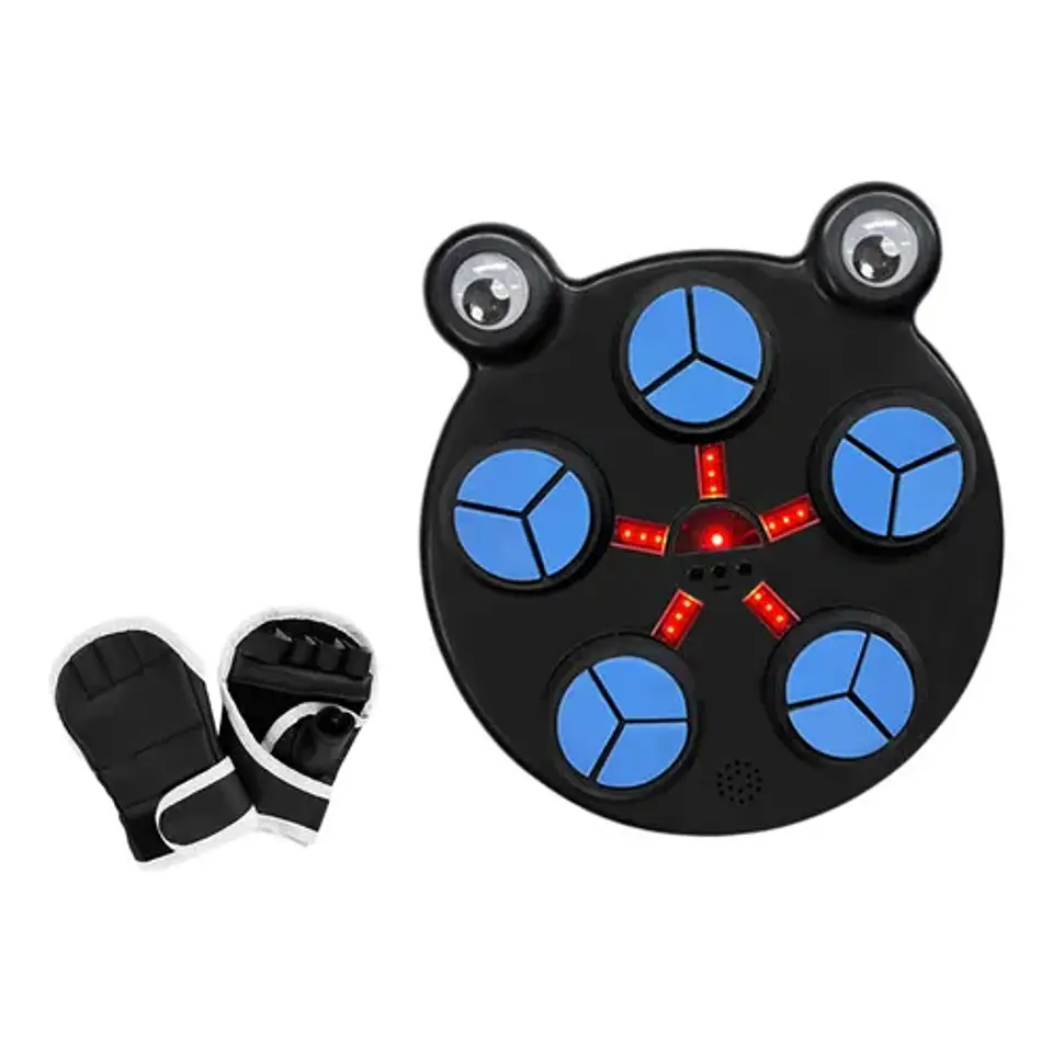 MAQUINA BOXEO MUSICAL 5 GOLPES NIÑOS KAWAI + GUANTES 4