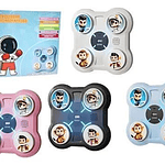 MAQUINA BOXEO RECARGABLE MUSICAL 4 GOLPES NIÑOS + GUANTES