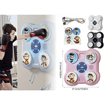 MAQUINA BOXEO RECARGABLE MUSICAL 4 GOLPES NIÑOS + GUANTES
