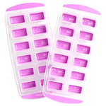 MOLDE PARA HIELO RECTANGULAR FONDO DE SILICONA 12 CUBOS