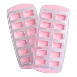 MOLDE PARA HIELO RECTANGULAR FONDO DE SILICONA 12 CUBOS