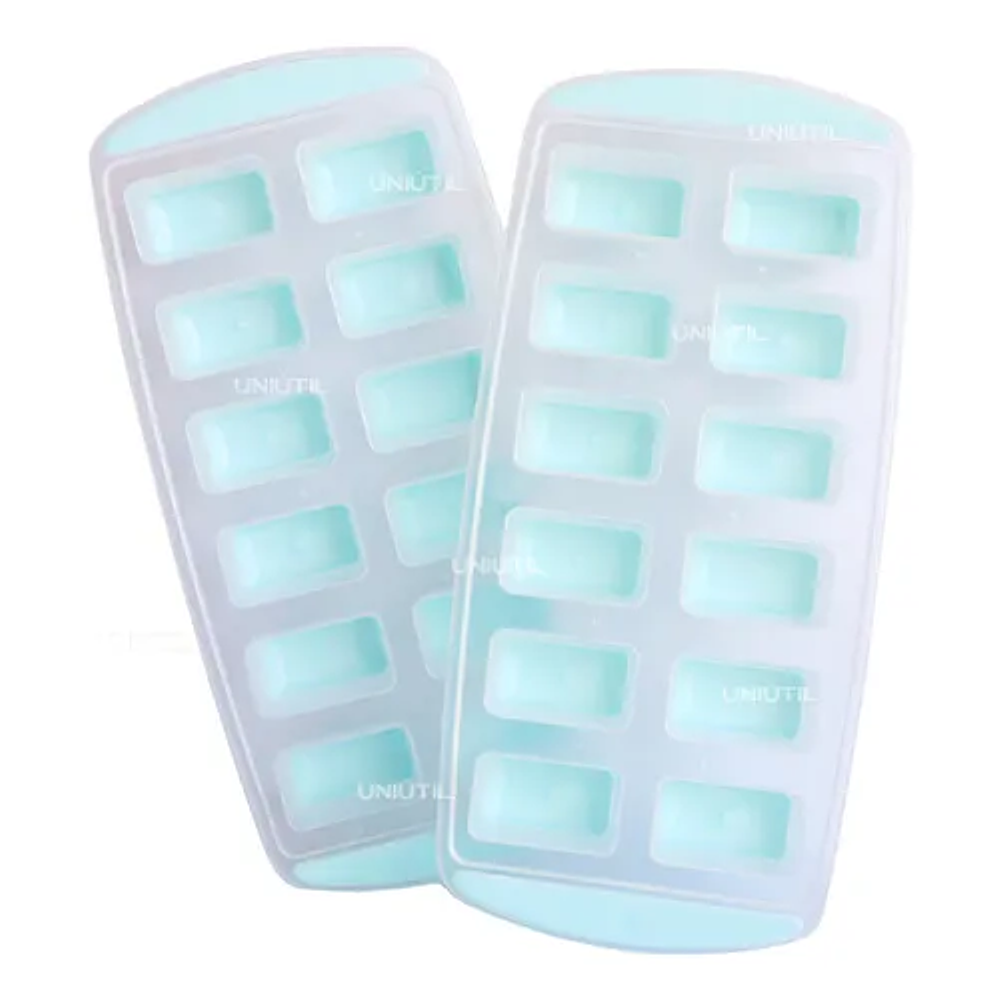 MOLDE PARA HIELO RECTANGULAR FONDO DE SILICONA 12 CUBOS