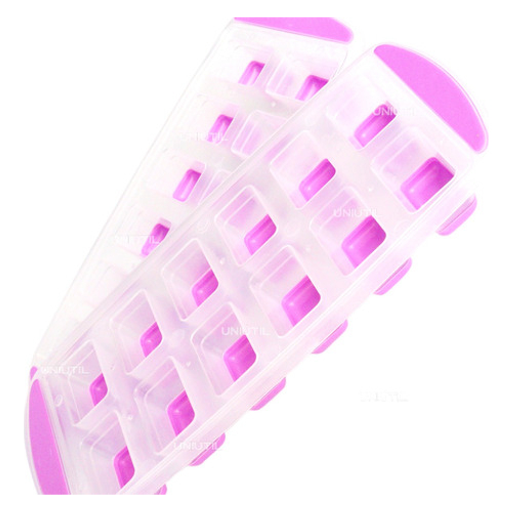 MOLDE PARA HIELO RECTANGULAR FONDO DE SILICONA 12 CUBOS