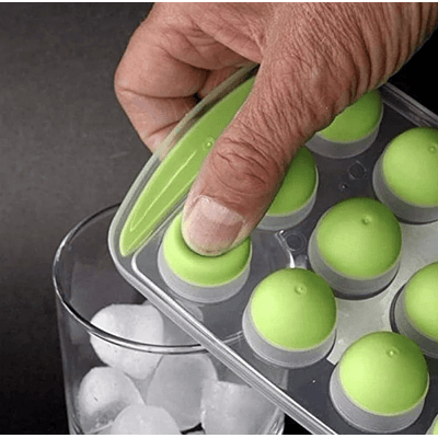 MOLDE DE HIELO SEMI ESFERA BASE DE SILICONA 21 ESPACIOS 