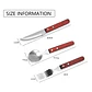 SET DE 3 PIEZAS CUCHARA, TENEDOR Y CUCHILLO DE ACERO INODIDABLE MANGO DE MADERA - Miniatura 8