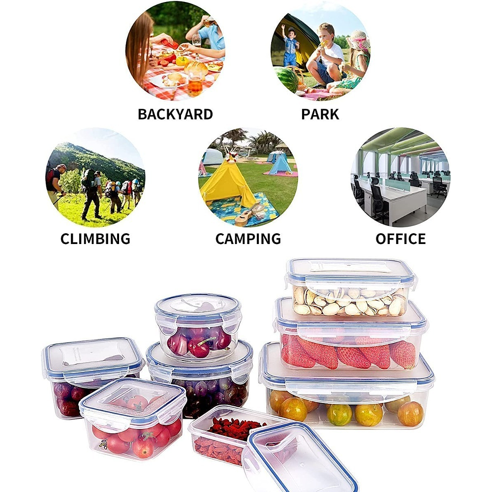 SET 3 TUPPERS HERMETICOS RECTANGULAR CON TAPA APTO PARA MICROONDAS