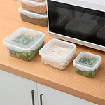 SET 3 TUPPERS HERMETICOS CUADRADO CON TAPA APTO PARA MICROONDA