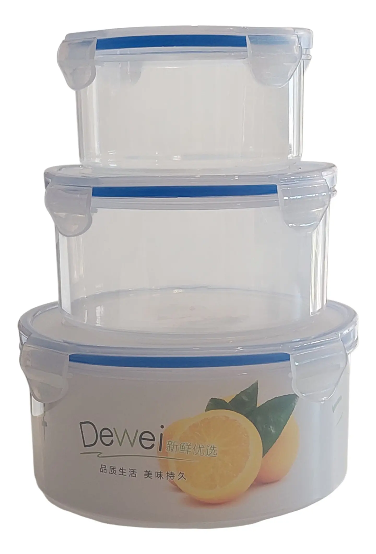 SET 3 TAPERS HERMETICOS REDONDO CON TAPA APTO PARA MICROONDAS 1