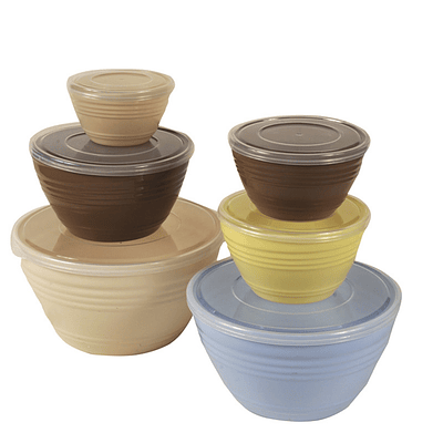 JUEGO DE 6 TAZONES BOWL CON TAPA 