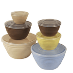JUEGO DE 6 TAZONES BOWL CON TAPA 