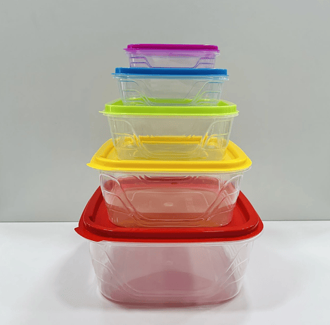 SET DE 5 TAPERS DE COLORES CUADRADO