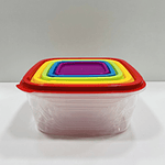 SET DE 5 TUPPERS DE COLORES CUADRADO
