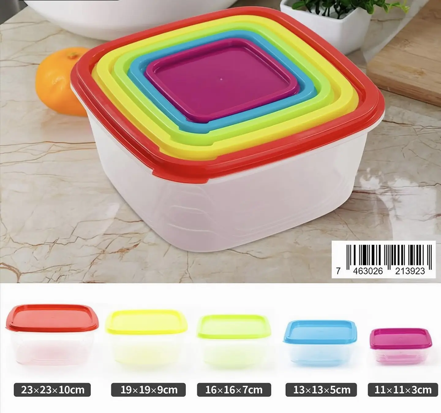 SET DE 5 TAPERS DE COLORES CUADRADO 5