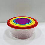 SET DE 5 TUPPERS DE COLORES REDONDO 