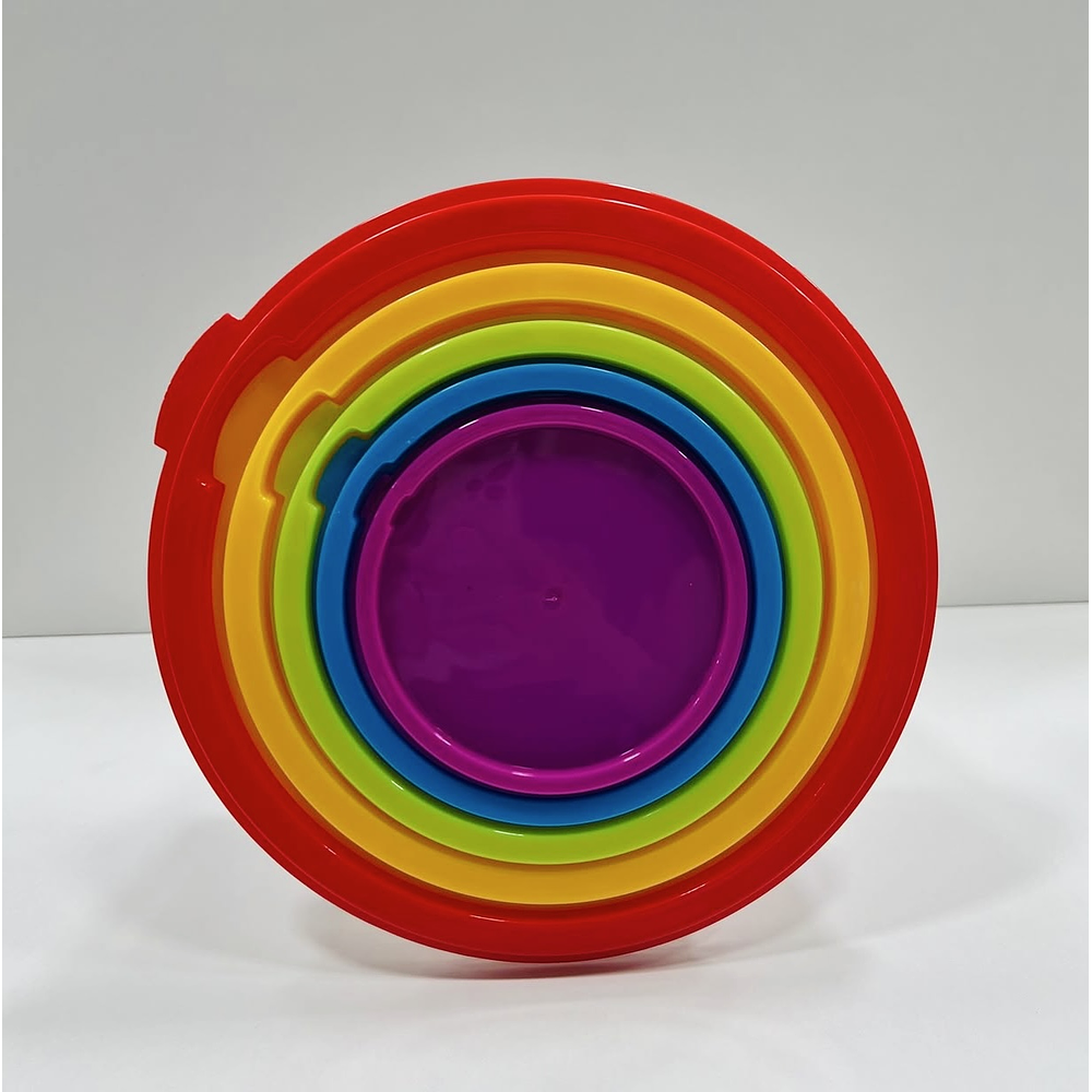 SET DE 5 TUPPERS DE COLORES REDONDO 