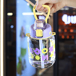 BOTELLA DE AGUA TRANSPARENTE CON DISEÑO 700ML