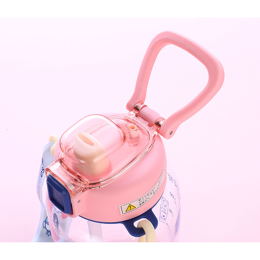 BOTELLA DE AGUA TRANSPARENTE CON DISEÑO 700ML