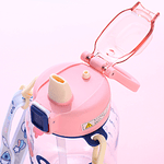 BOTELLA DE AGUA TRANSPARENTE CON DISEÑO 700ML