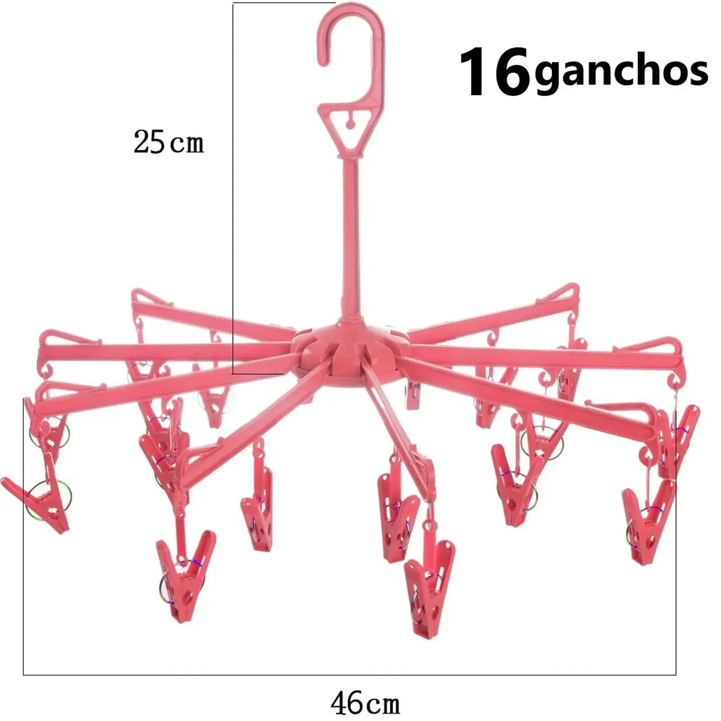 COLGADOR GIRATORIO 360 PLEGABLE DE 16 PERRITOS 1