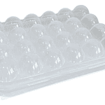 ORGANIZADOR TRANSPARENTE CON TAPA PARA 24 HUEVOS