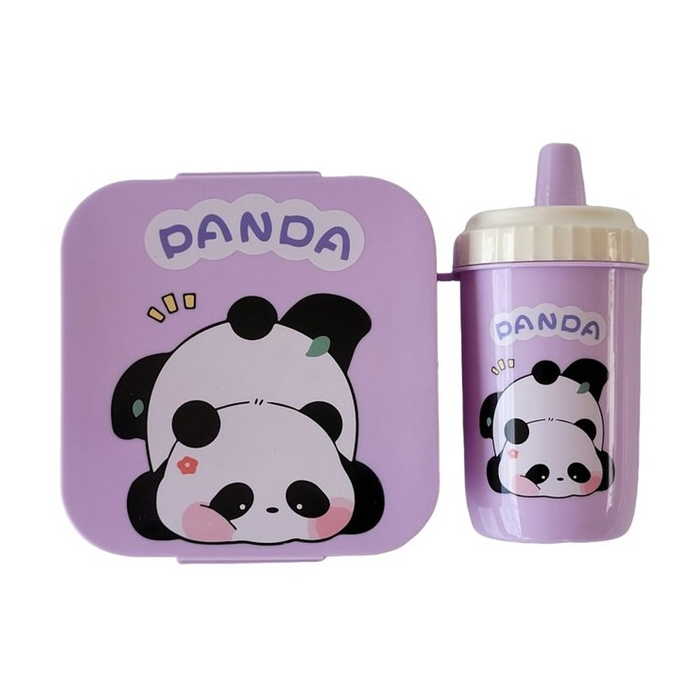 SET LONCHERA + TOMATODO PANDA KAWAI 