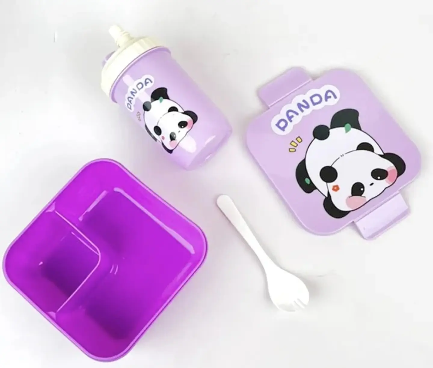 SET LONCHERA + TOMATODO PANDA KAWAI  2