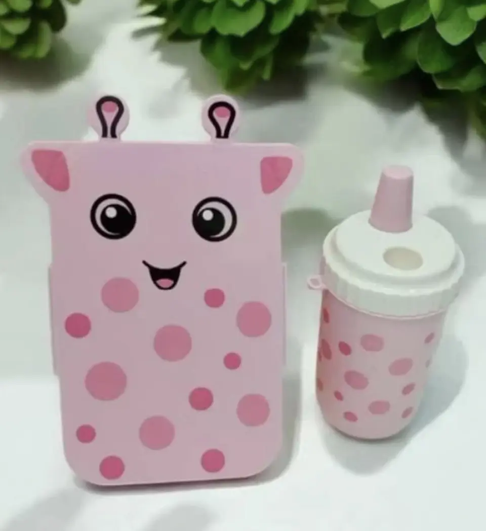 SET LONCHERA + TOMATODO JIRAFA KAWAI  9