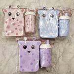 SET LONCHERA + TOMATODO JIRAFA KAWAI 