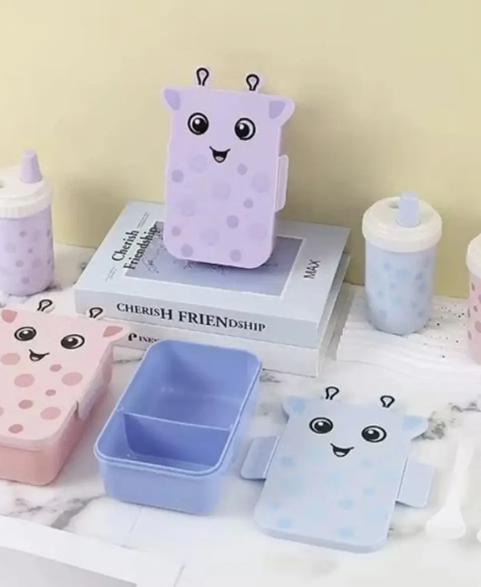 SET LONCHERA + TOMATODO JIRAFA KAWAI  12