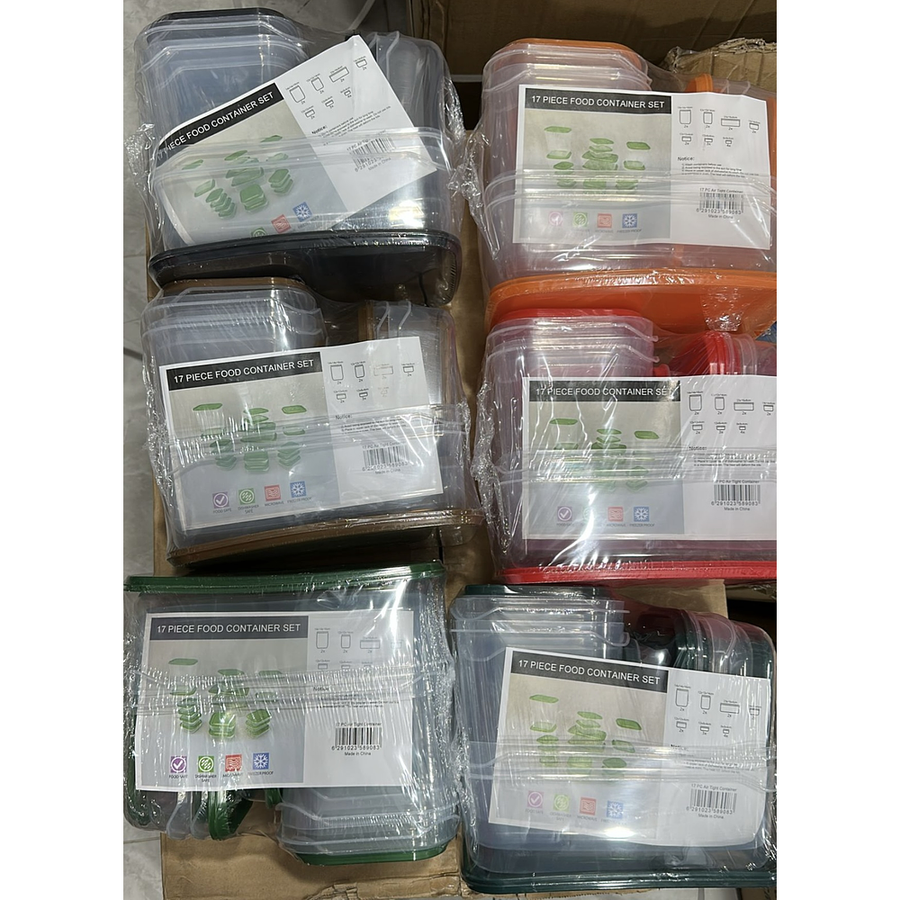 SET CONTENEDORES DE ALMACENAMIENTO DE 17 PIEZAS 