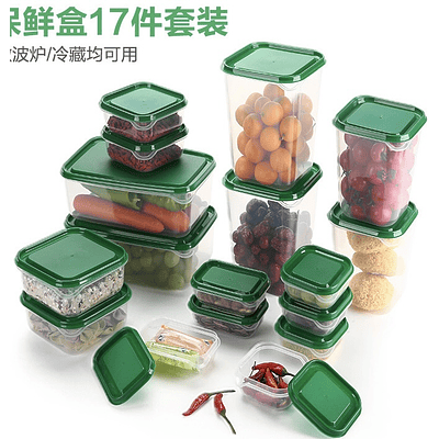 SET CONTENEDORES DE ALMACENAMIENTO DE 17 PIEZAS 