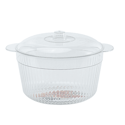 FUENTE ENSALADERA ACRILICA TRANSPARENTE CON TAPA 19x11.5CM