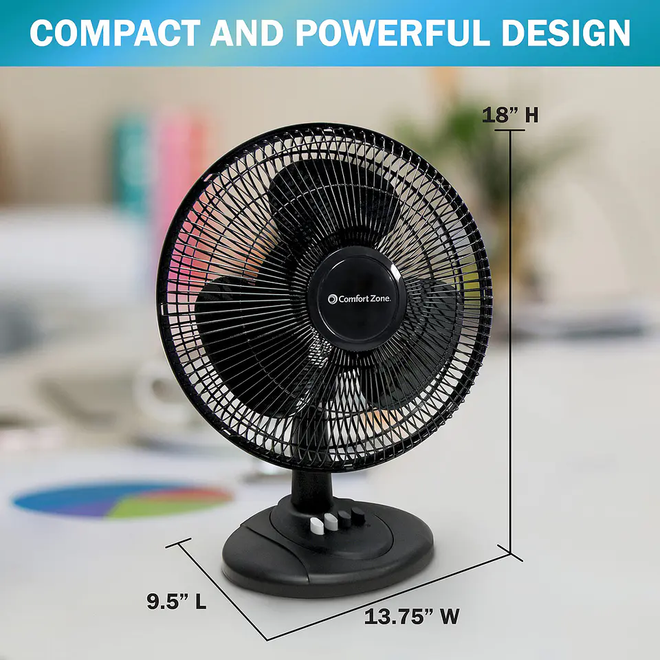 VENTILADOR DE MESA 220V 16'' 3 ASPAS 3 VELOCIDADES  9