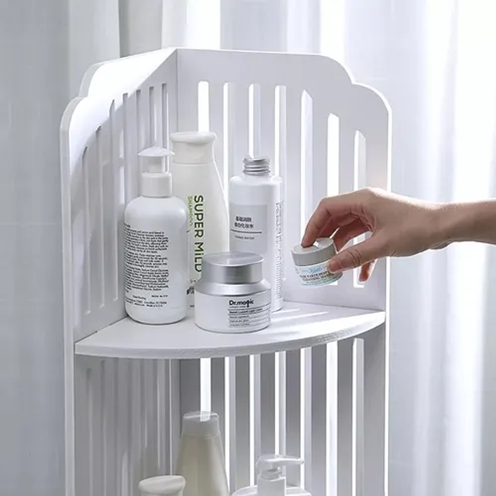 ESQUINERO MULTIUSO BLANCO ORGANIZADOR 4 NIVELES 120CM ALTO