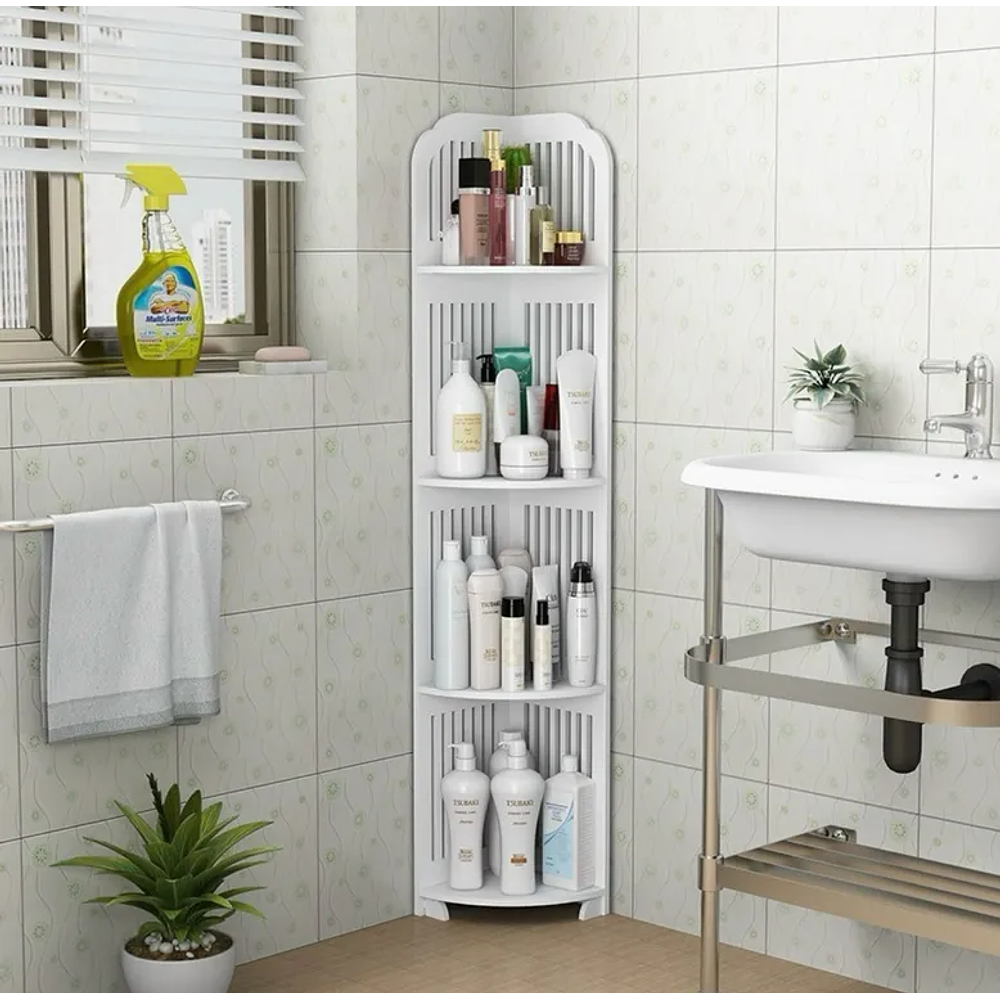 ESQUINERO MULTIUSO BLANCO ORGANIZADOR 4 NIVELES 120CM ALTO