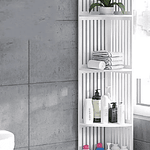 ESQUINERO MULTIUSO BLANCO ORGANIZADOR 4 NIVELES 120CM ALTO