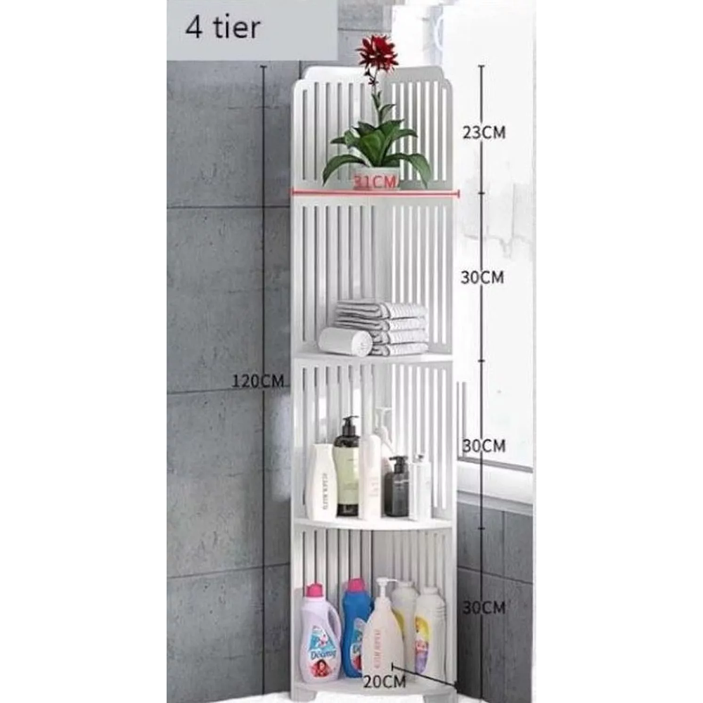 ESQUINERO MULTIUSO BLANCO ORGANIZADOR 4 NIVELES 120CM ALTO