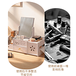 JOYERO ORGANIZADOR ESPEJO CUADRADO CON DISPENSADOR DE PAPEL BLANCO