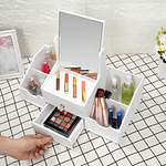 JOYERO ORGANIZADOR ESPEJO CUADRADO COLOR BLANCO