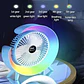 VENTILADOR DE ESCRITORIO RGB MULTICOLOR LAMPARA PORTATIL USB - Miniatura 5