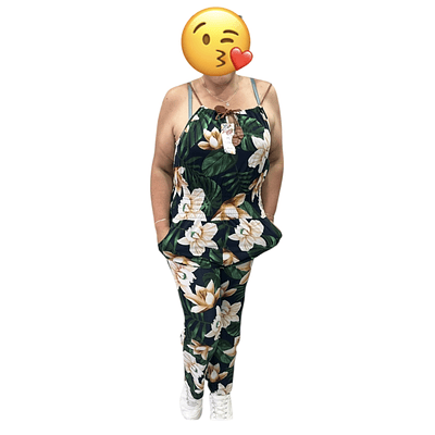 ENTERIZO FLORES TIRANTE Y CORDON AJUSTABLE 