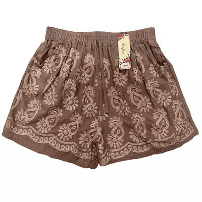 SHORT BORDADO LISO DAMA L-XL-XXL